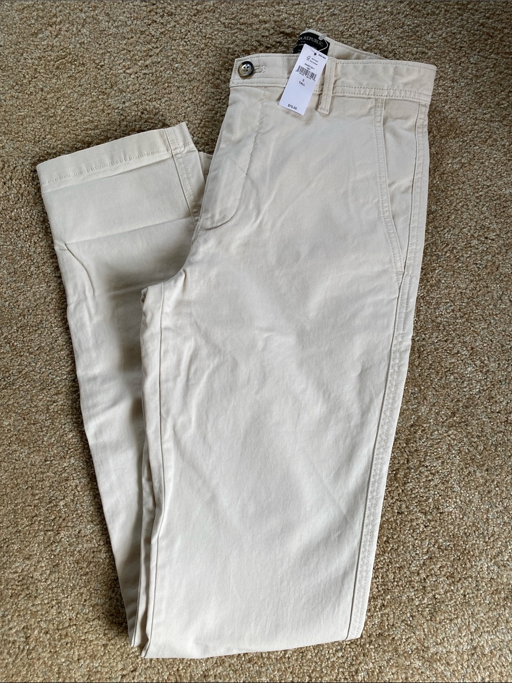 Banana Republic Light Beige Chinos - Slim Straight